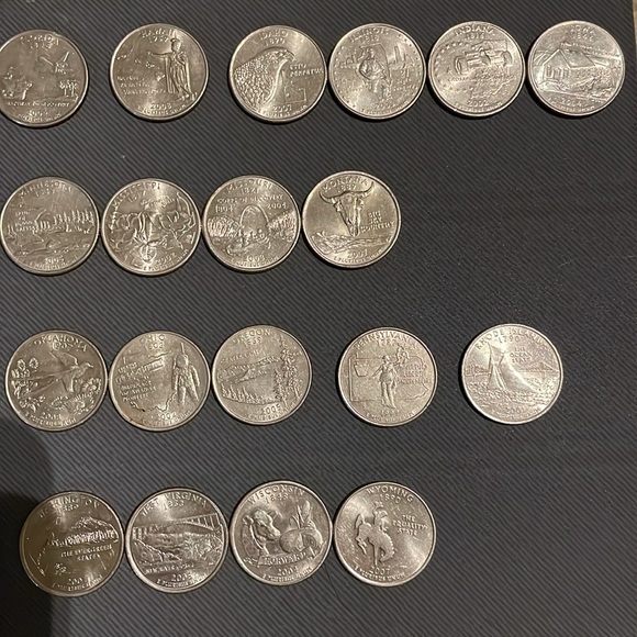 Full set of the each of the 50 state quarters and 4 American territories quarter - Picture 4 of 7
